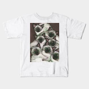 Siamese Kittens Kids T-Shirt